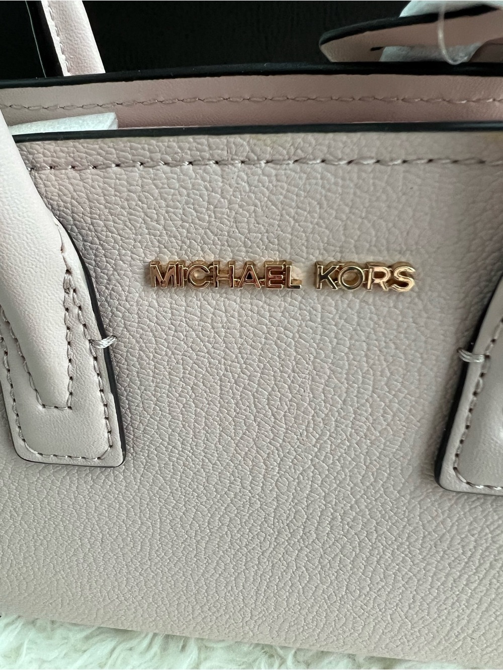 Michael Kors Avril Small Leather and Suede Satchel - Picture 2 of 9